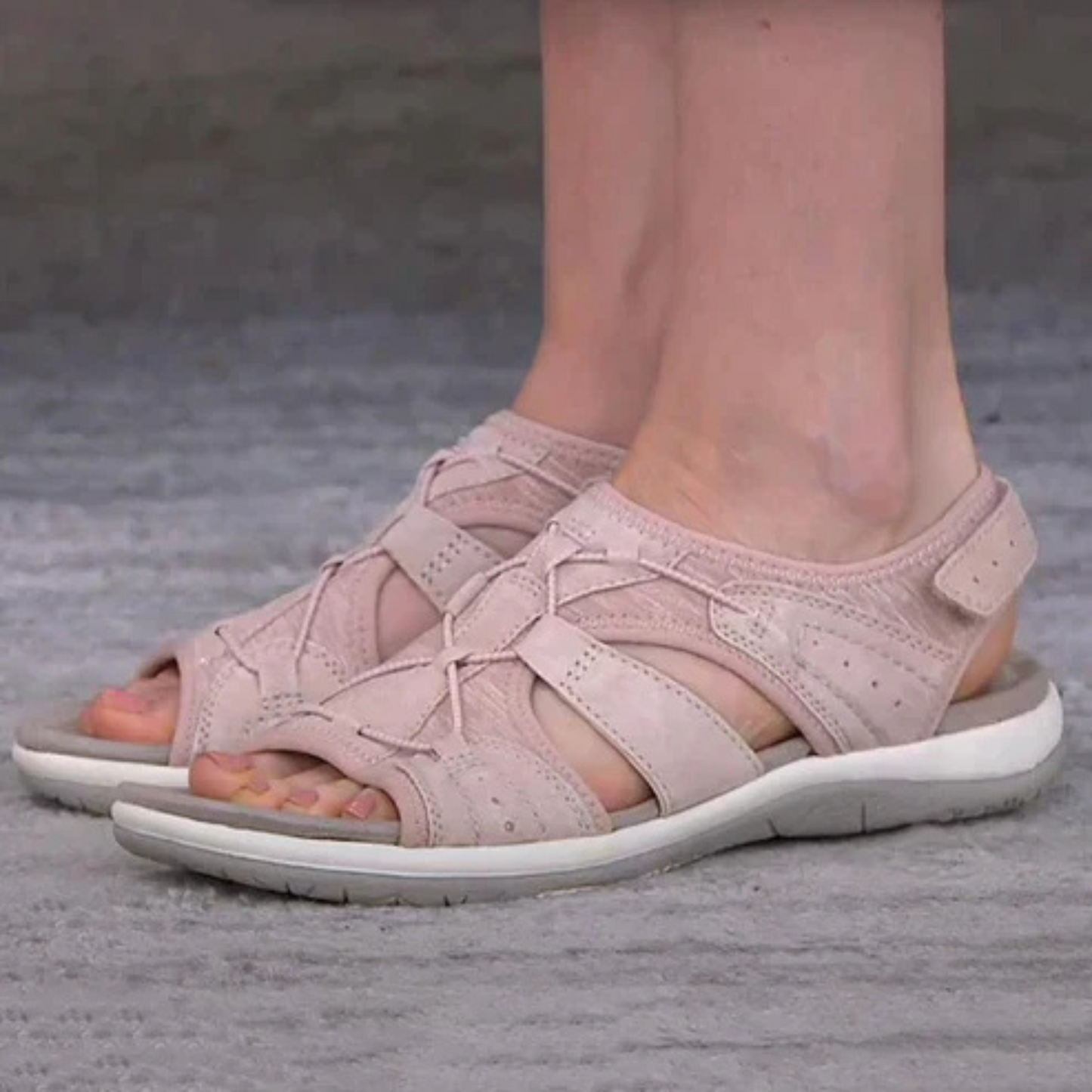 Women's Open Toe Strap Sandals | Flexible Sole Summer Comfort