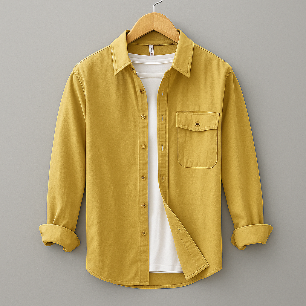 Men's Button-Down Shirt | Turn-Down Collar Smart-Casual Style