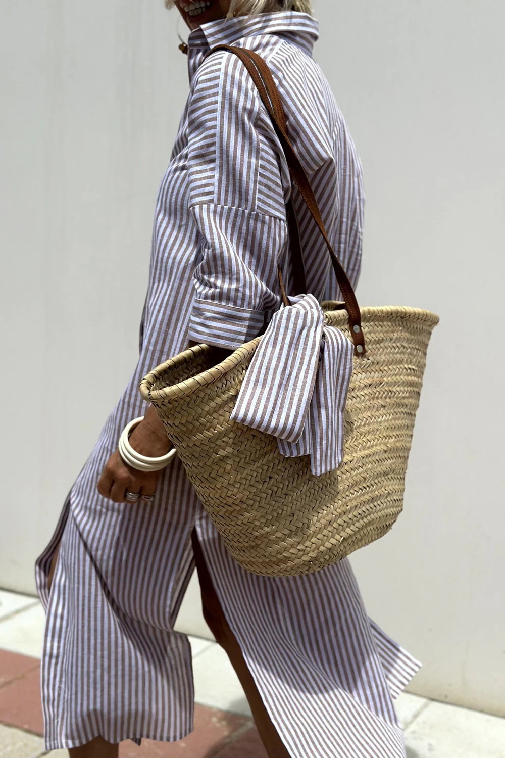 Womens Wrinkle-Free V-Neck Summer Dress | Subtle Sheen Elegant Everyday Style