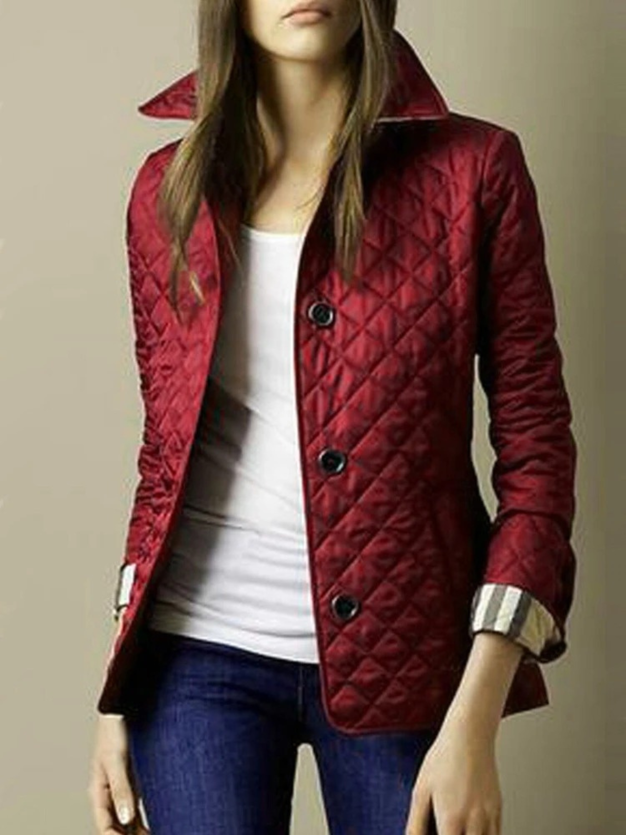 Women's Quilted Jacket | Turned-Down Collar 6 Colours