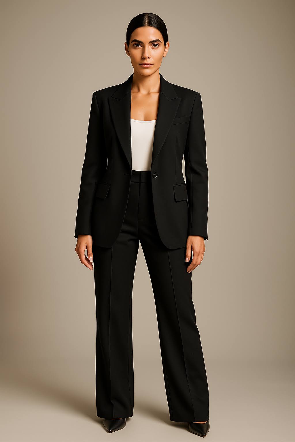 Women's Blazer & Trouser Set | Two-Piece Wide Leg Suit