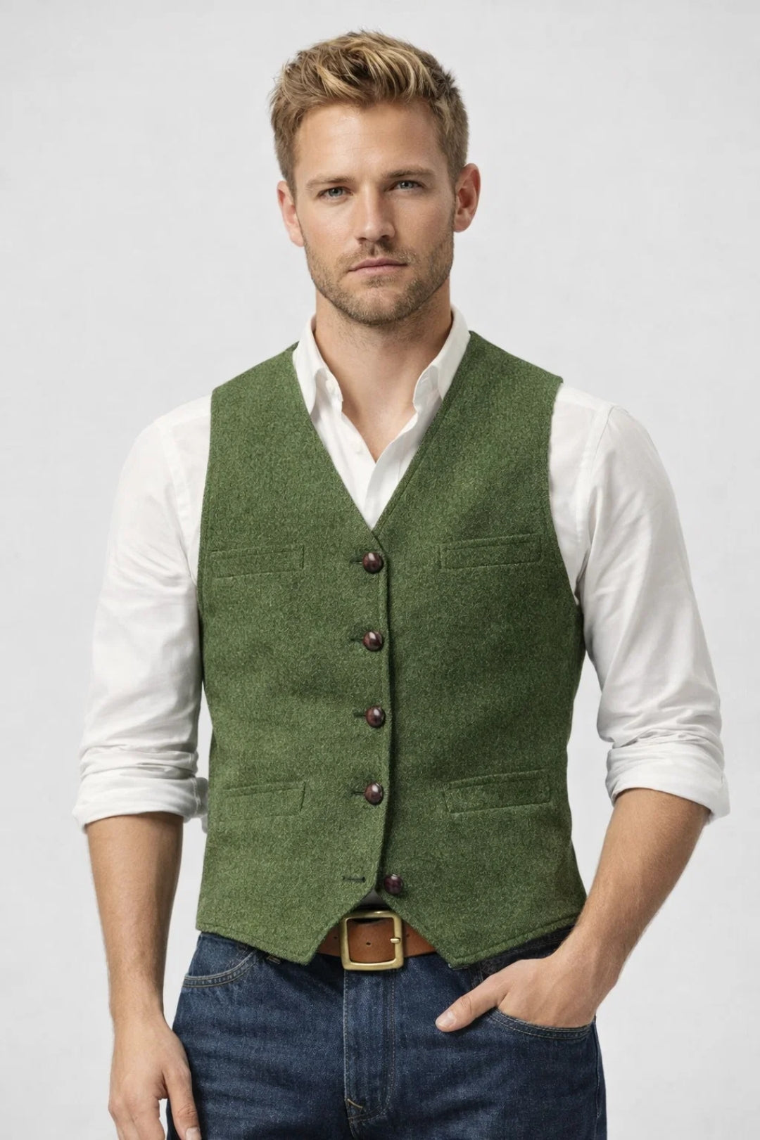 Men's All-Season Tailored Gilet | Business Casual Style
