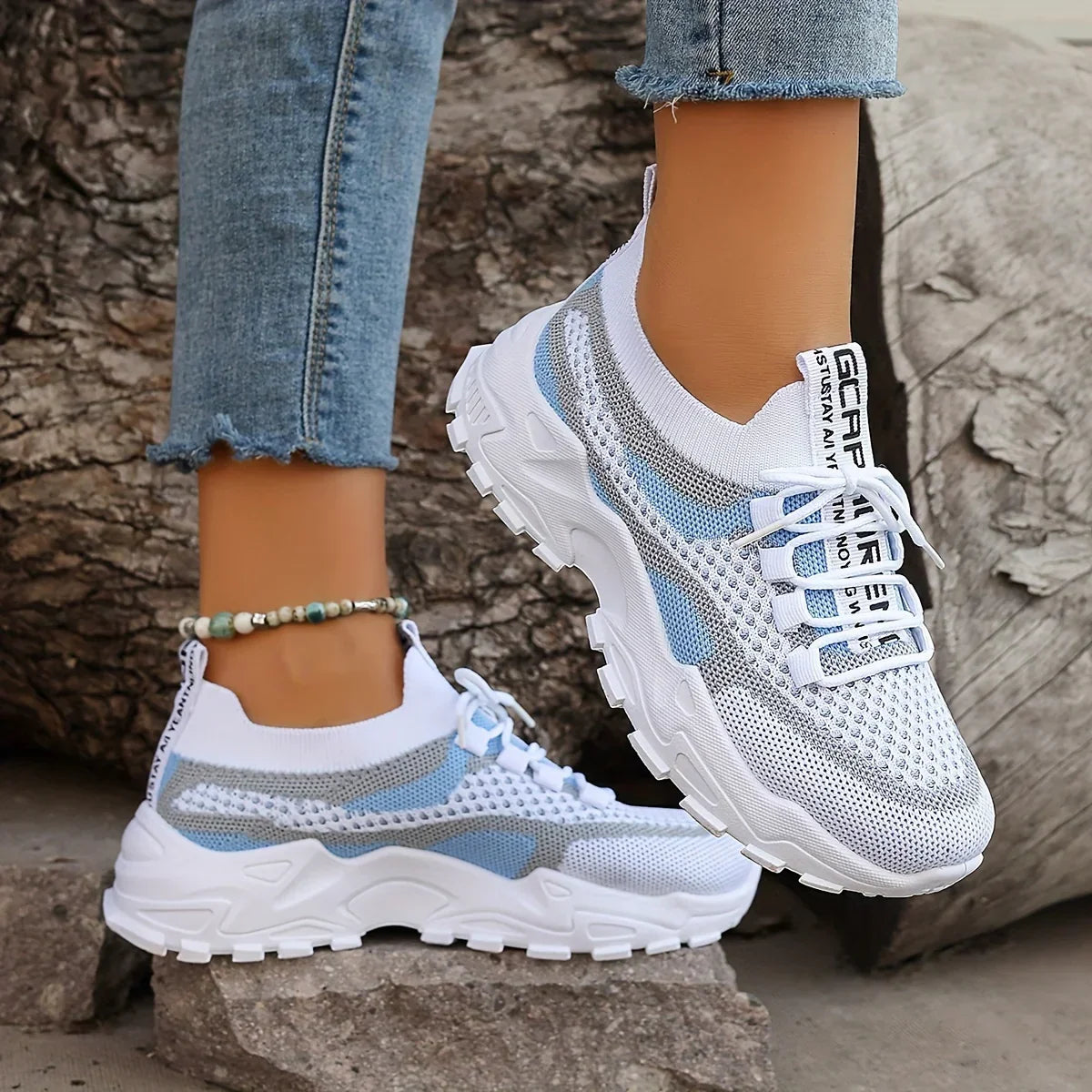 Women's Mesh Platform Sneakers