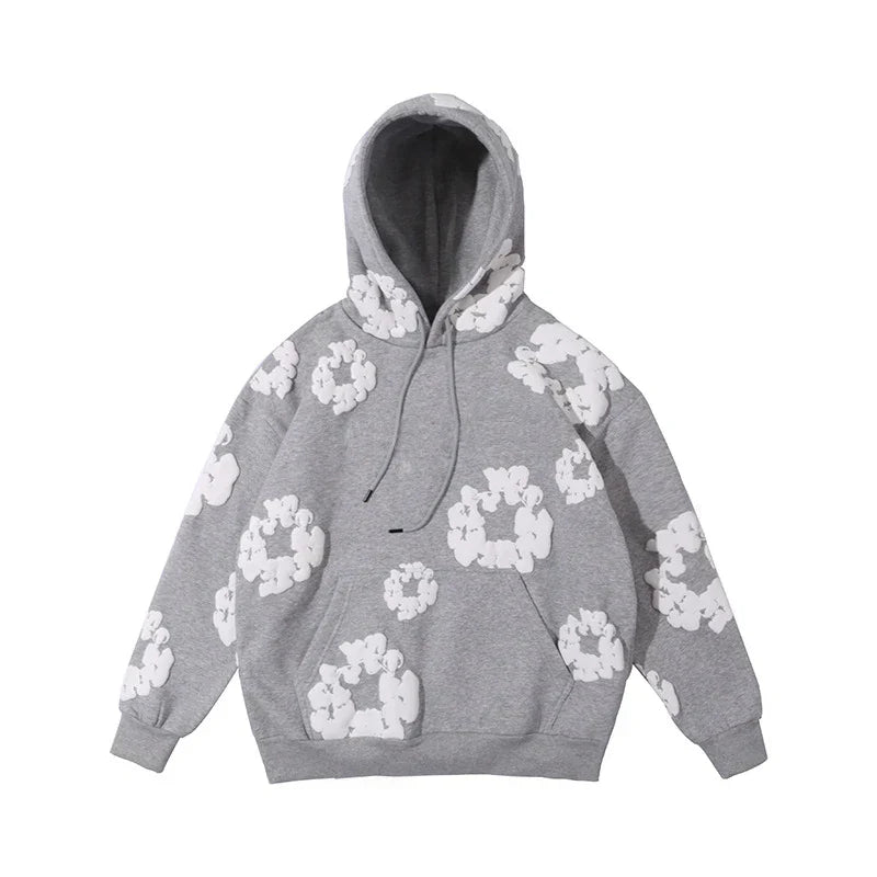 Men's Casual Denim-Style Hoodie