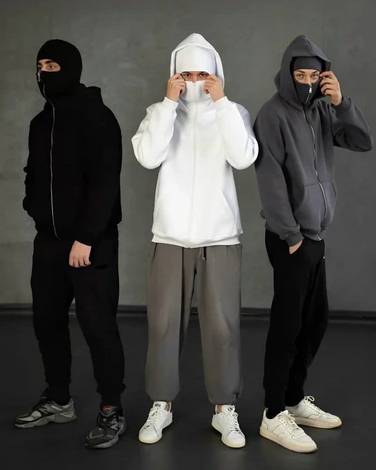 Unisex Mask Hoodie | Wind-Resistant Outdoor Streetwear
