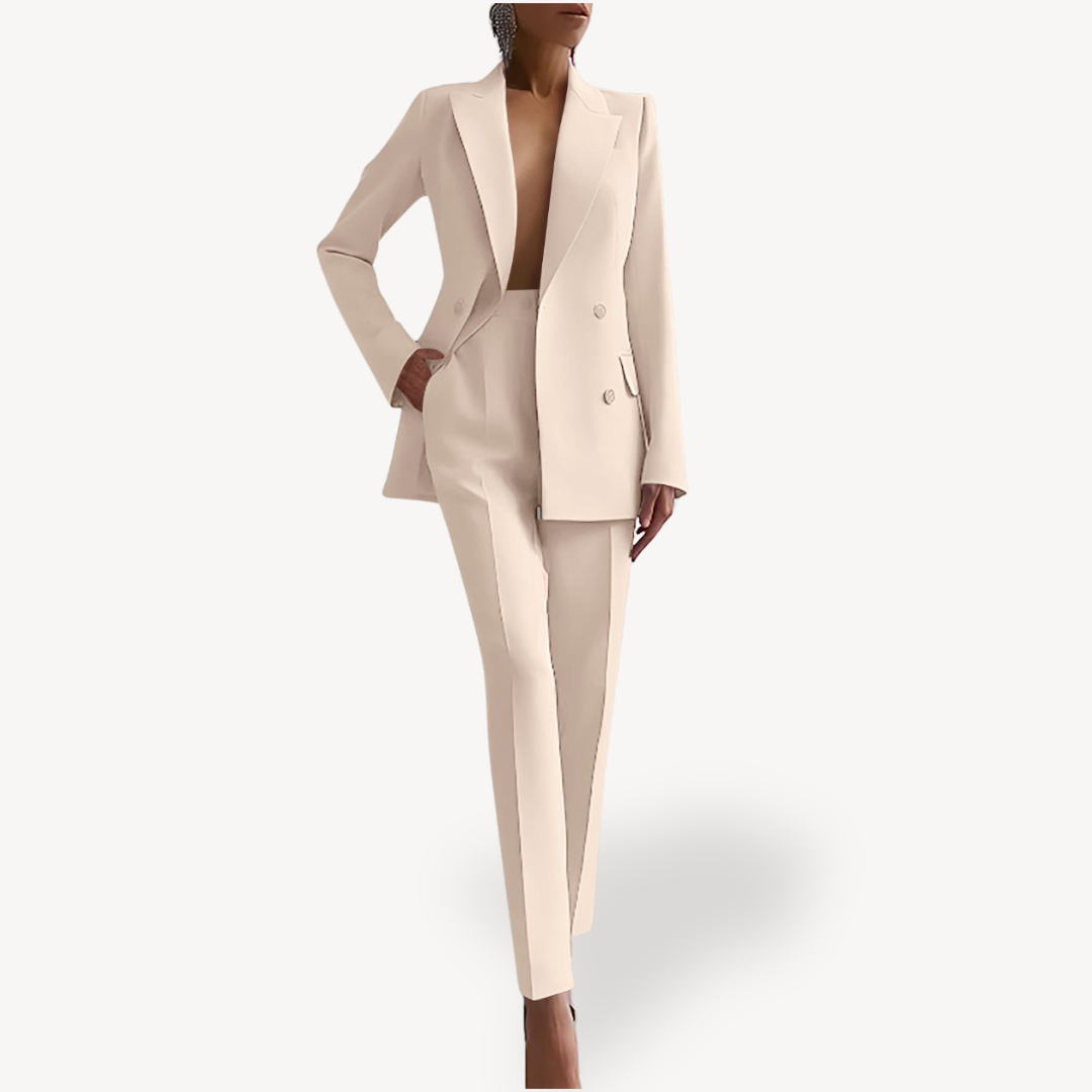 Women's Two-Piece Suit Set | Elegant Blazer & Trousers Outfit