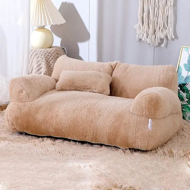 Plush Calming Pet Sofa | Cozy Multi-Size Bed