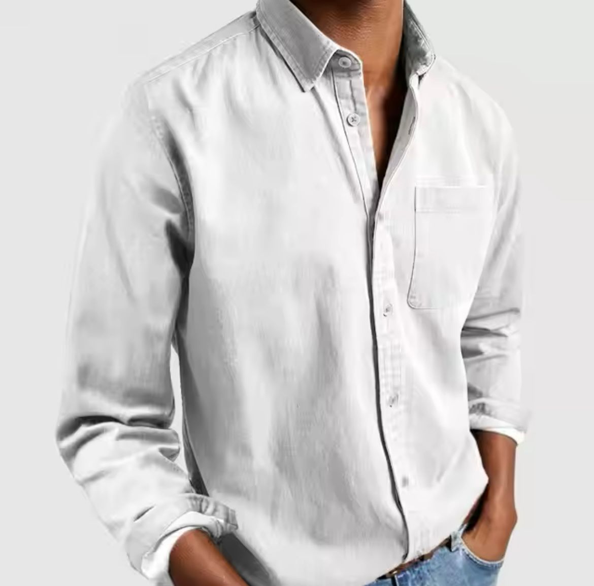 Men's Regular Fit Cotton-Blend Shirt | Versatile Smart-Casual Style