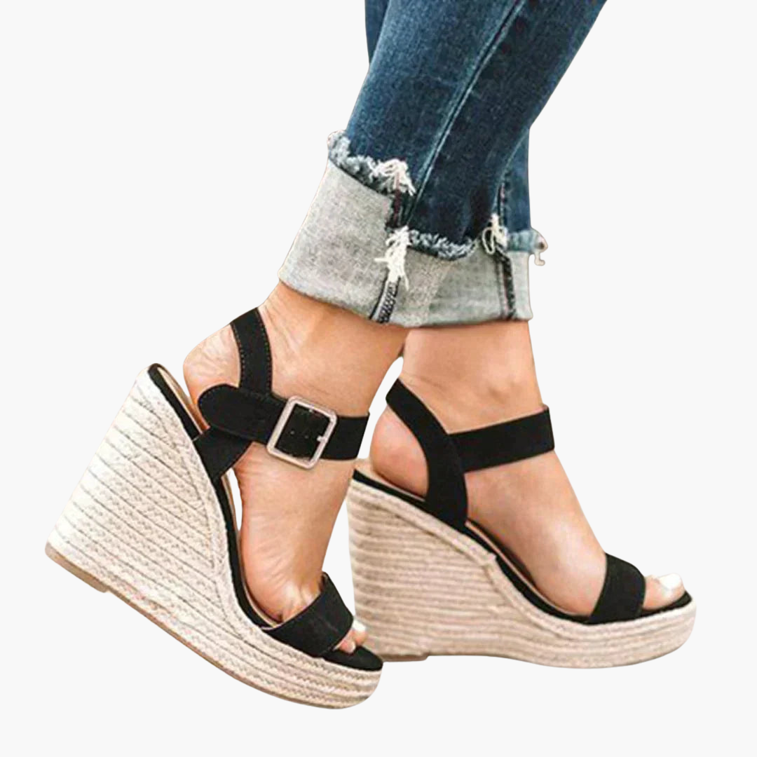 Women's Orthopedic Wedge Sandals | Buckle Ankle Strap