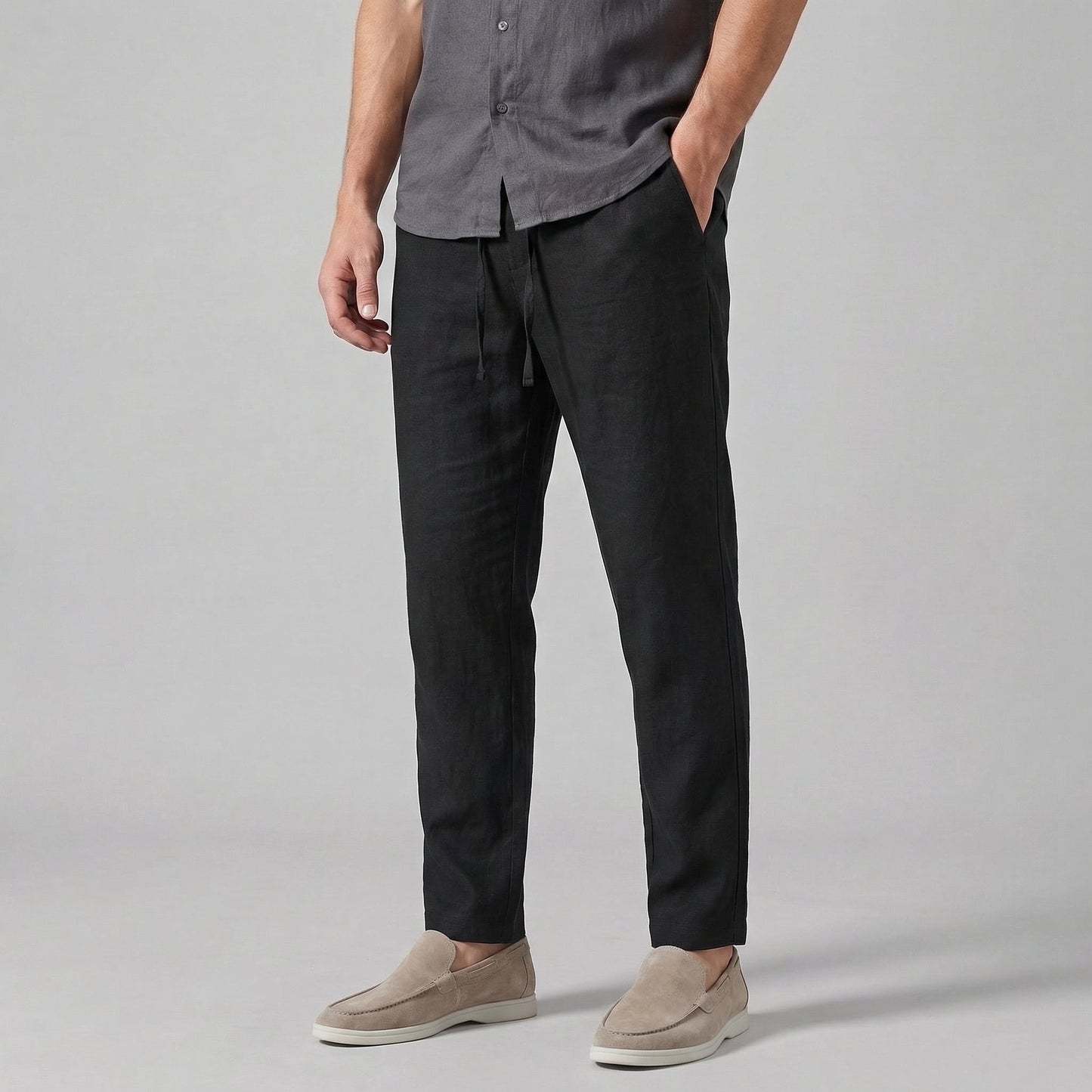 Men's Wide Leg Summer Trousers
