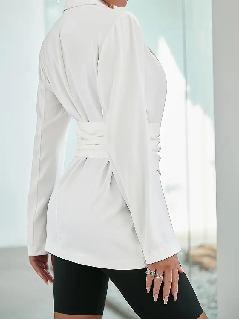 Women's Pleated Blazer | Elegant Office to Evening Style