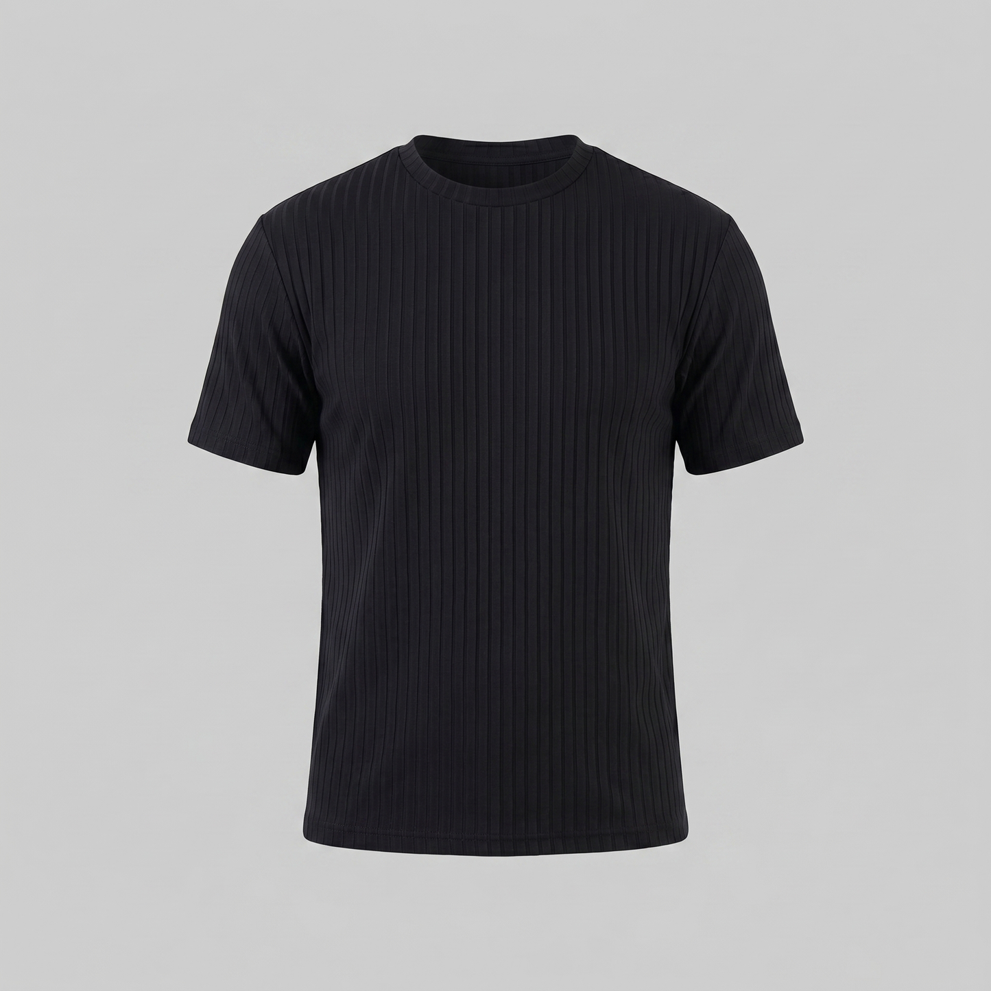 Men's Ribbed Athletic Fit Short Sleeve