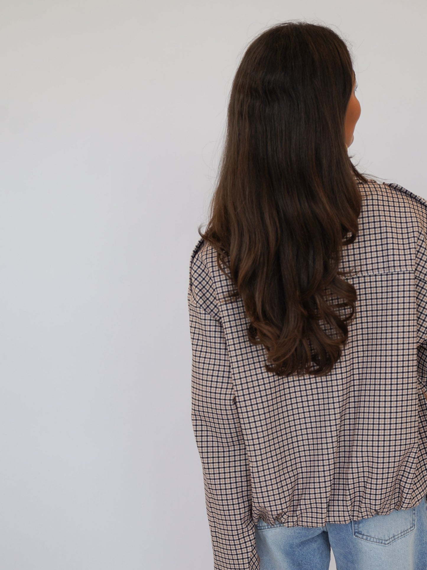 Womens Plaid Zip Jacket