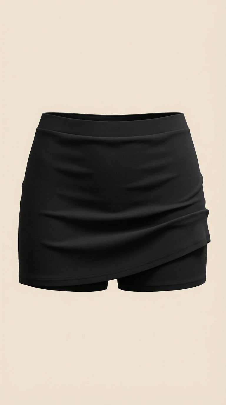 Women's Asymmetric Wrap Mini Skirt