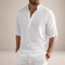 Men's Stand Collar Linen Style Shirt