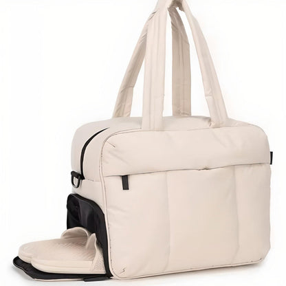 Lightweight Quilted Puffer Duffle Bag | Gym & Weekend Bag