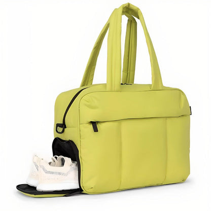 Lightweight Quilted Puffer Duffle Bag | Gym & Weekend Bag