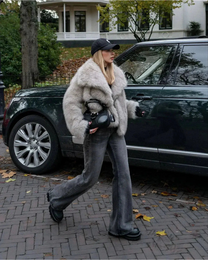 Women's Faux Fur Coat | Eco-Friendly Winter Warmth