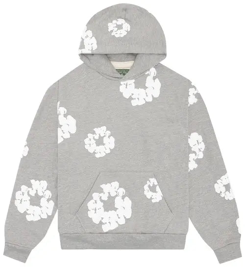 Unisex Denim-Style Printed Hoodie