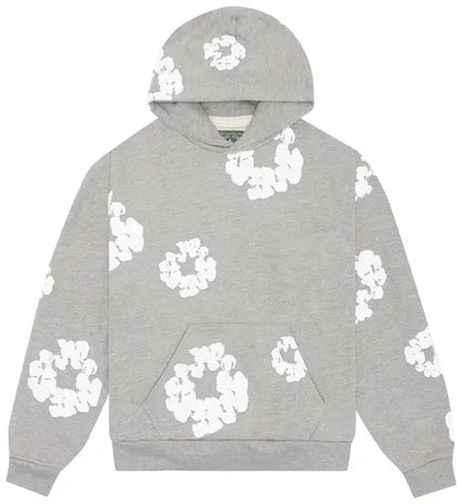 Unisex Denim-Style Printed Hoodie