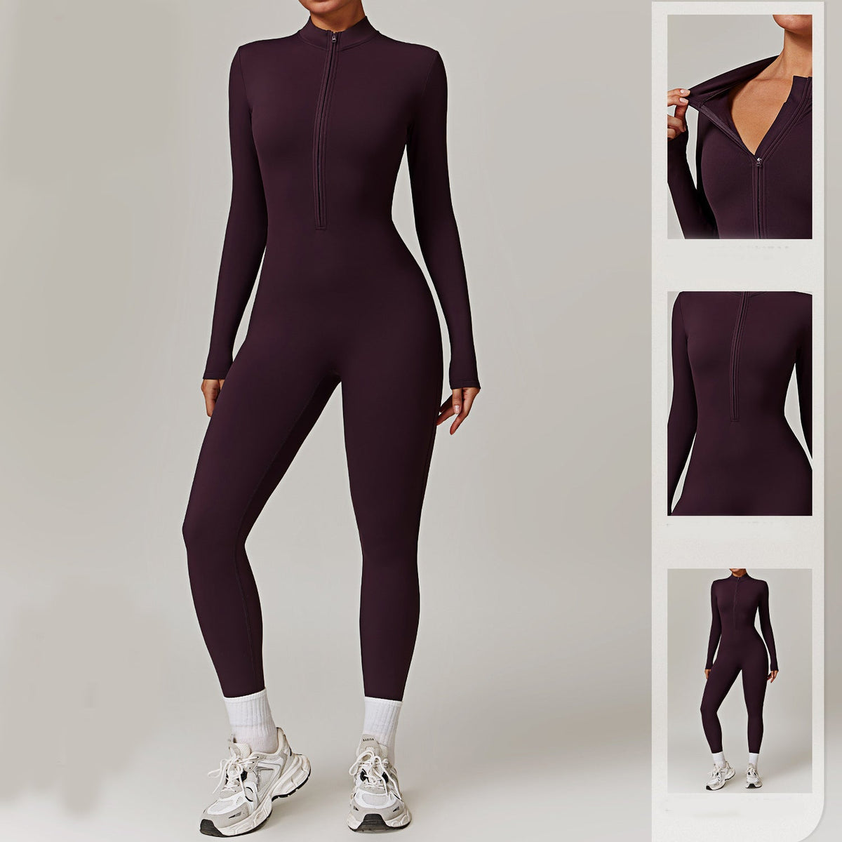 Women's Zip Jumpsuit | Body-Shaping Stretch Activewear
