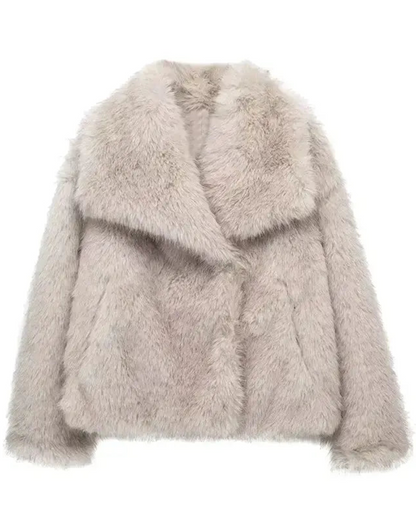 Women's Faux Fur Coat | Eco-Friendly Winter Warmth
