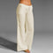 Women's Linen Blend Wide-Leg Trousers | Relaxed Summer Comfort