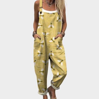 Women's Printed Wide-Leg Jumpsuit | Relaxed Comfort Fit