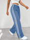 Women's Wide-Leg Streetwear Trousers | Sporty Stripe Detail