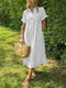 Women's Striped Maxi Shirt Dress | Button-Up Lapel Style