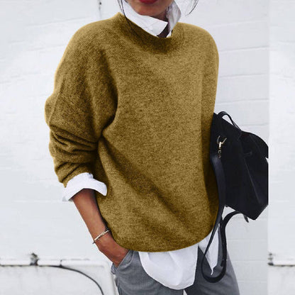 Women's Cashmere Blend Sweater | Classic Round Neck Knit