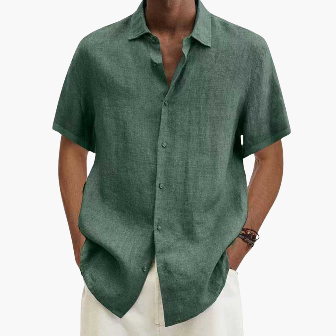 Men's Short Sleeve Button-Down Shirt | Casual Summer