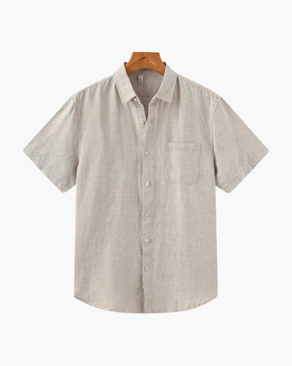 Men's Casual Button-Down Shirt | Chest Pocket Short Sleeve