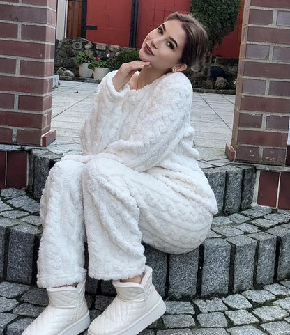 Unisex Fleece Pajama Set | Cozy Winter Loungewear