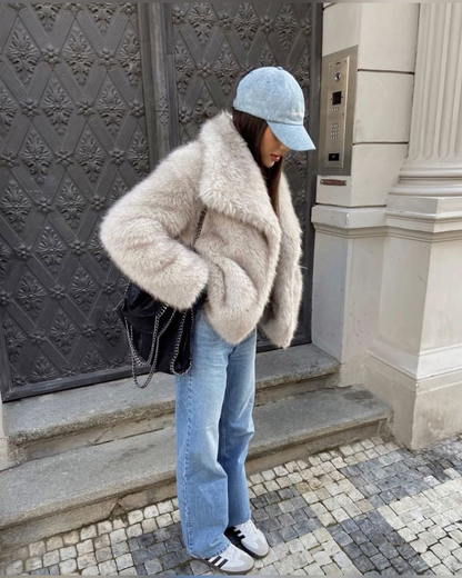 Women's Faux Fur Coat | Eco-Friendly Winter Warmth