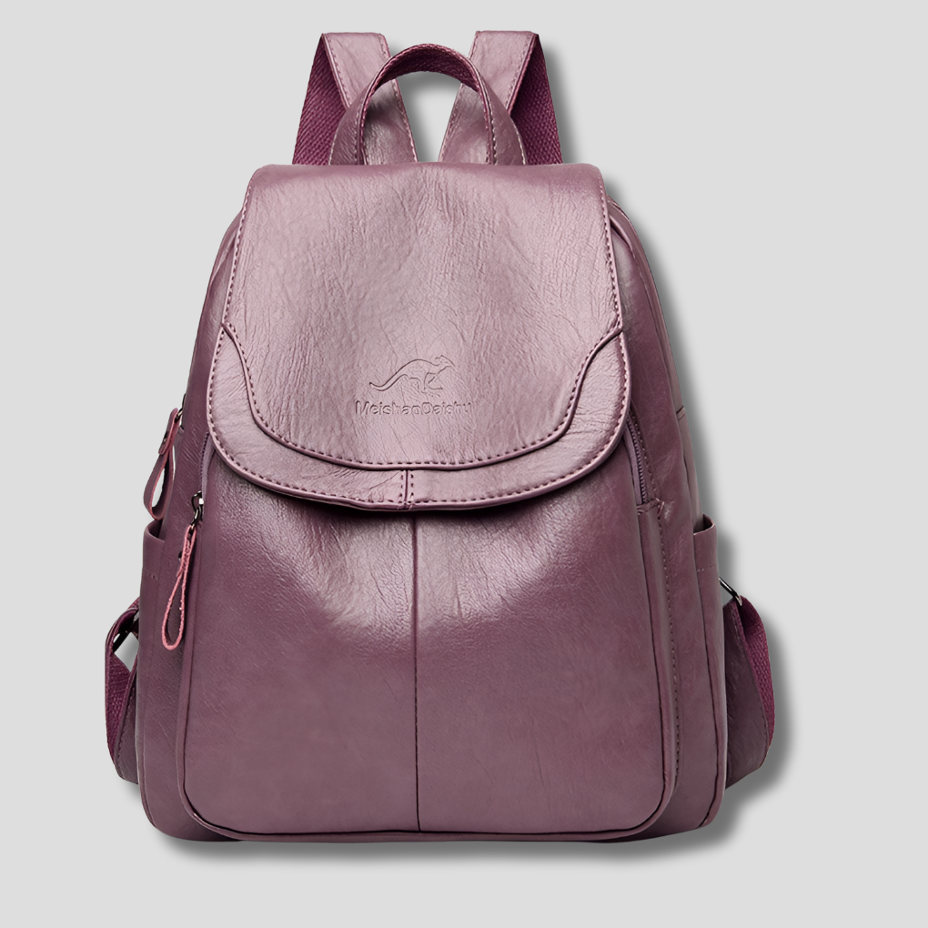 Women's Anti-Theft Backpack | Leather Style Embossed Finish
