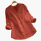 Women's Loose Blouse | Long Sleeve Stand-up Collar Shirt