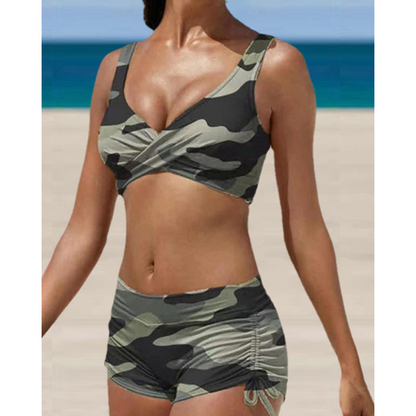 Women's High-Waist Bikini Set | Shaping Adjustable Straps