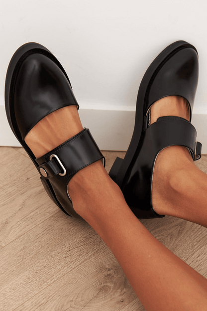 Women's Buckle Strap Mary Jane Flats