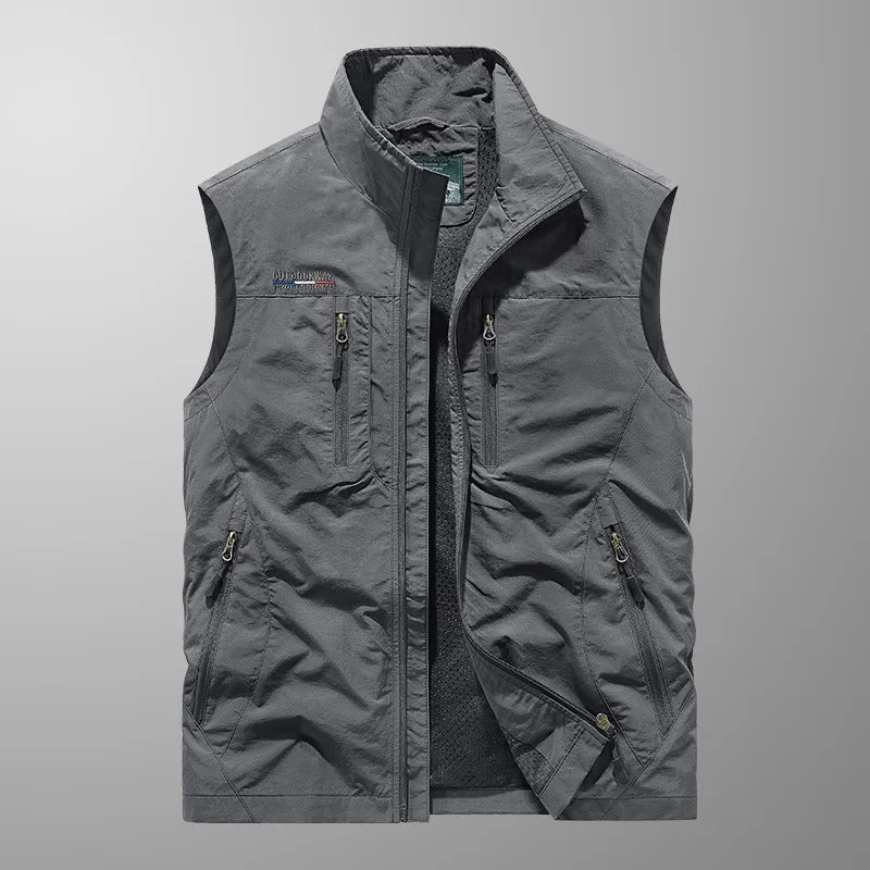 Men's Zip Bodywarmer | Stand Collar Outdoor Vest