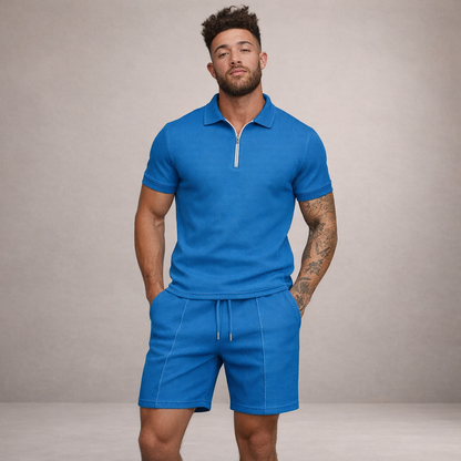 Men's Polo & Shorts Set | Breathable Slim Fit Summer Outfit