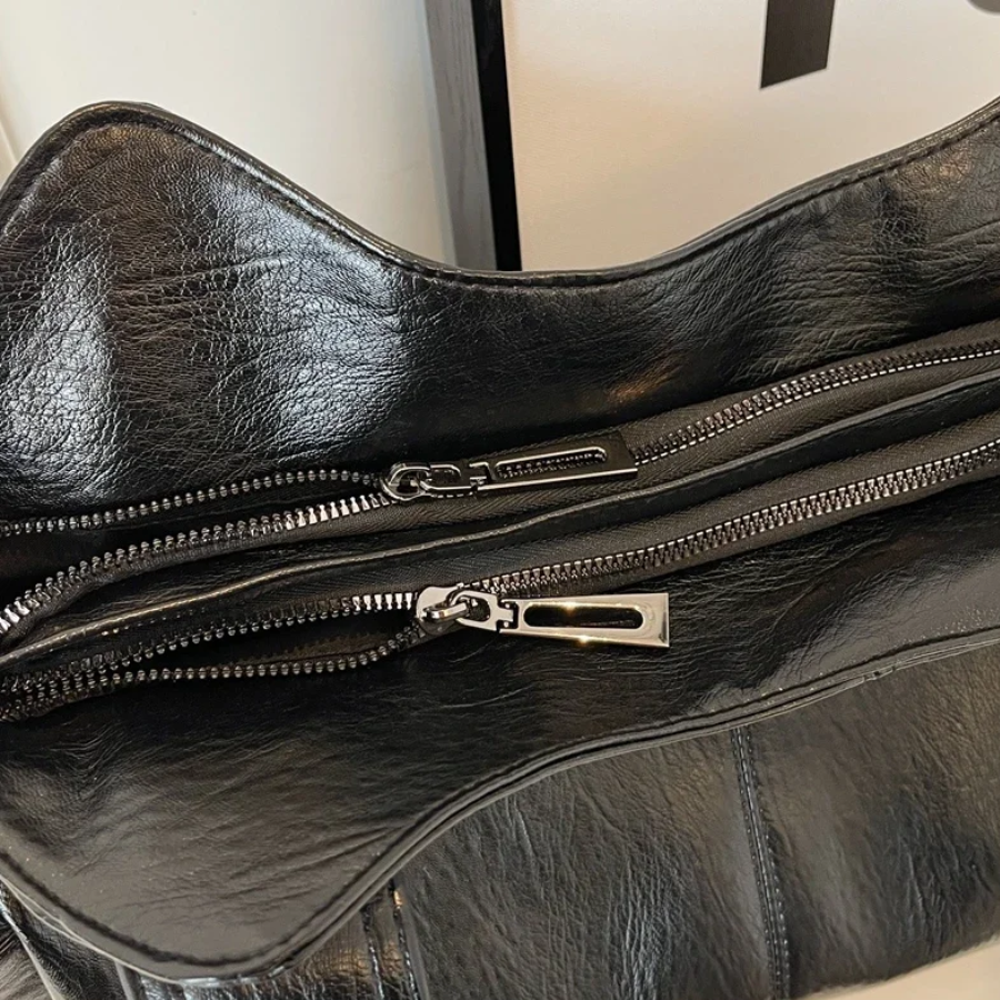 Vegan Leather Shoulder Bag | Everyday Structured Tote