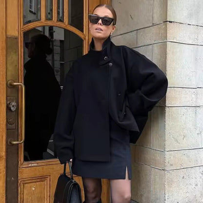 Women's Double-Breasted Short Coat | Tailored Warmth for Cooler Days