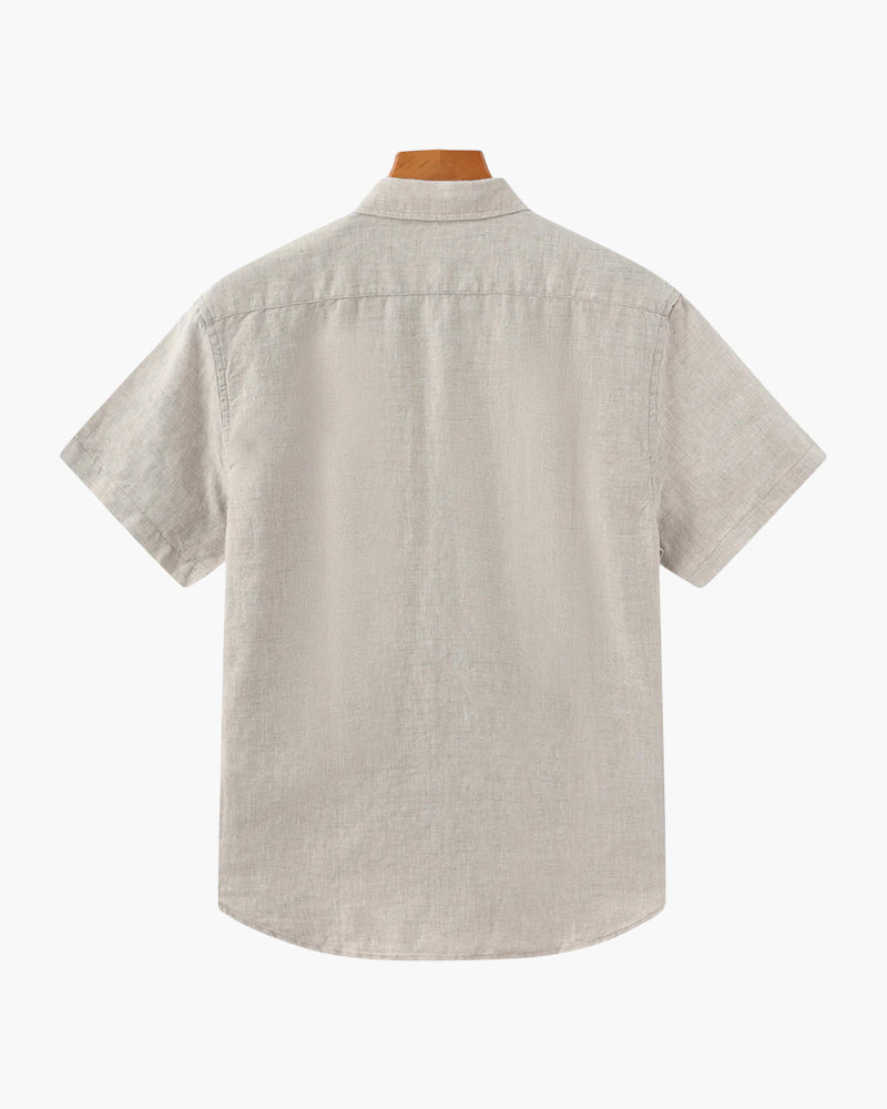 Men's Casual Button-Down Shirt | Chest Pocket Short Sleeve