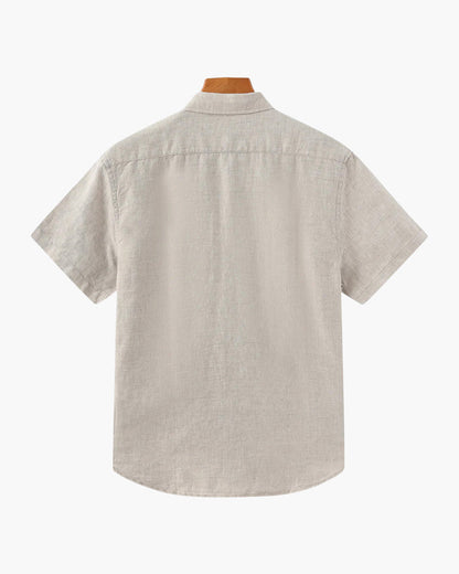 Men's Casual Button-Down Shirt | Chest Pocket Short Sleeve