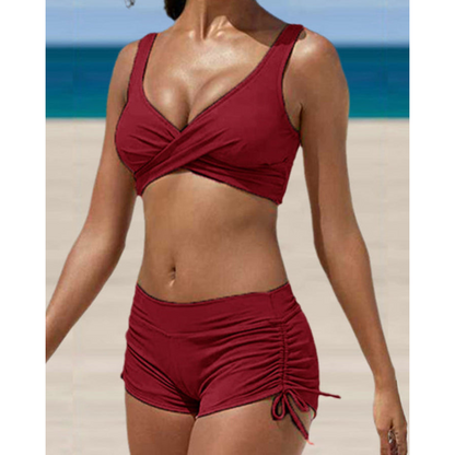 Women's High-Waist Bikini Set | Shaping Adjustable Straps