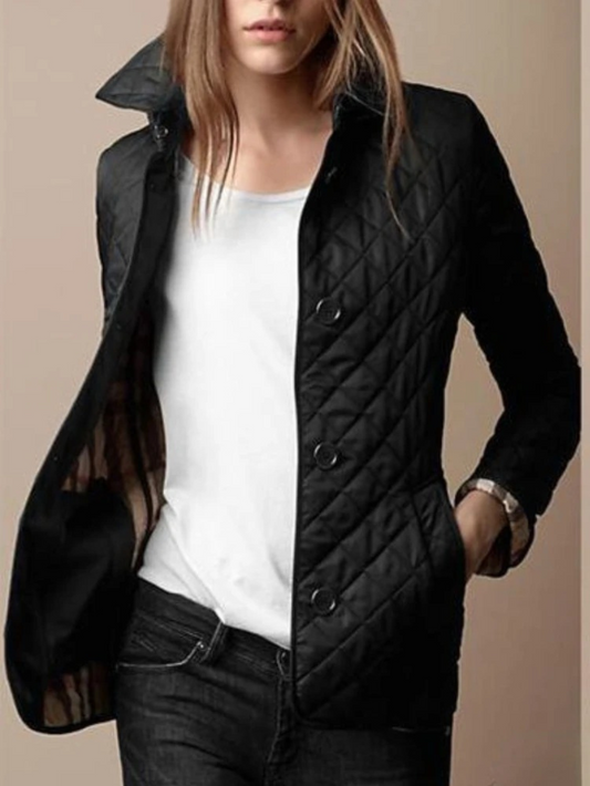 Women's Quilted Jacket | Turned-Down Collar 6 Colours