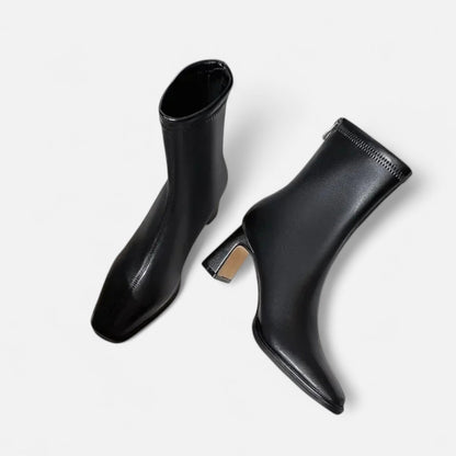 Women's Vintage Ankle Boots | Square Toe Block Heel Style