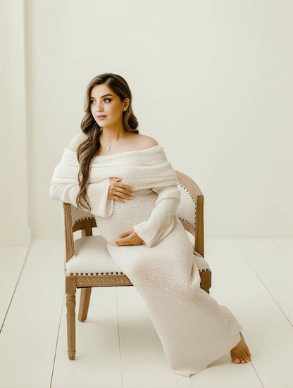 Women's Off-Shoulder Maternity Dress