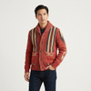 Men's Jacquard Knit Cardigan | Button-Front Smart-Casual Layer